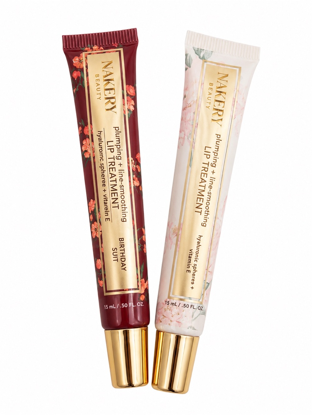 Nakery Plumping Lip Treatment Duo Hyaluronic Vitamin E NWT